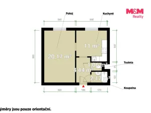 Pronájem bytu 1+1, Starý Plzenec, Dr. Beneše, 39 m2