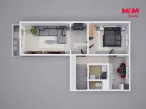 Prodej bytu 2+1, Štětí, Školní, 53 m2