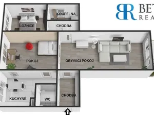 Prodej bytu 3+1, Přerov - Přerov I-Město, tř. 17. listopadu, 78 m2