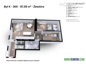 Prodej bytu 3+kk, Želešice, 24. dubna, 97 m2