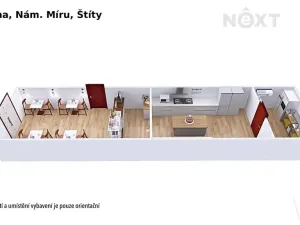 Pronájem restaurace, Štíty, nám. Míru, 59 m2