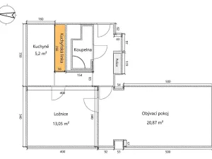 Pronájem bytu 2+1, Most, Zdeňka Štěpánka, 52 m2