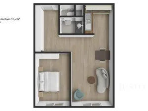 Pronájem bytu 2+kk, Praha - Kobylisy, Pohnertova, 43 m2