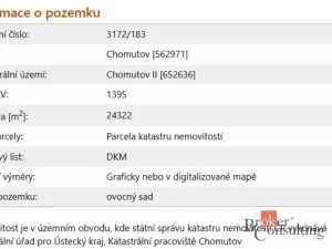 Prodej pozemku, Chomutov, 24584 m2