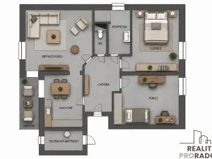 Prodej bytu 3+1, Morkovice-Slížany - Morkovice, 79 m2