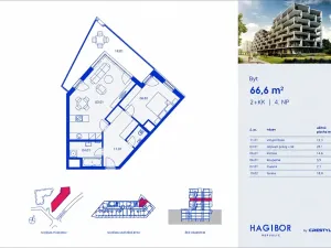 Pronájem bytu 2+kk, Praha - Strašnice, Ramonova, 67 m2