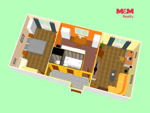 Prodej bytu 2+1, Praha - Strašnice, Tejnická, 52 m2