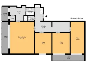 Prodej bytu 4+1, Praha - Vršovice, Kazašská, 93 m2