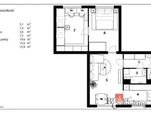 Prodej bytu 3+1, Chrudim - Chrudim IV, Čs. armády, 70 m2