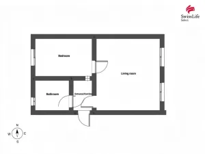 Pronájem bytu 2+kk, Božičany, 38 m2