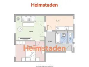 Pronájem bytu 2+1, Karviná - Nové Město, Holubova, 51 m2