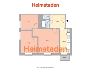 Pronájem bytu 3+1, Ostrava - Poruba, Komenského, 60 m2