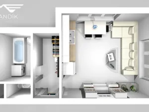 Pronájem bytu 1+kk, Praha - Letňany, Třinecká, 28 m2
