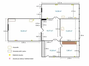 Pronájem ordinace, Praha - Staré Město, Národní, 72 m2