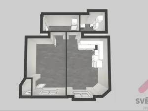Pronájem bytu 2+kk, Praha - Vršovice, Slovinská, 45 m2