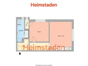 Pronájem bytu 2+kk, Ostrava - Michálkovice, Pavelská, 46 m2