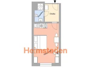 Pronájem bytu 1+kk, Plzeň - Jižní Předměstí, Magisterská, 27 m2