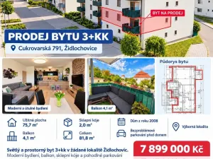 Prodej bytu 3+kk, Židlochovice, Cukrovarská, 76 m2