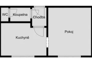 Prodej bytu 1+1, Ústí nad Labem - Severní Terasa, Kmochova, 33 m2
