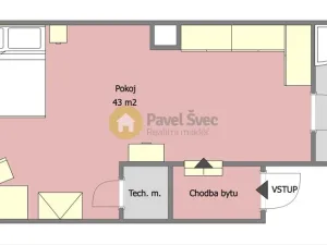 Pronájem bytu 1+kk, Strakonice - Strakonice I, Zvolenská, 53 m2