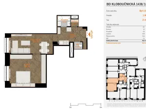 Prodej bytu 2+kk, Praha - Nusle, Kloboučnická, 48 m2