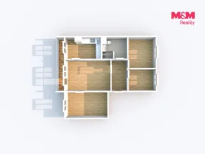 Pronájem bytu 4+1, Teplice - Trnovany, Přítkovská, 75 m2