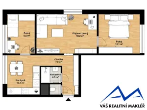 Pronájem bytu 3+1, Ostrava, Šimáčkova, 60 m2