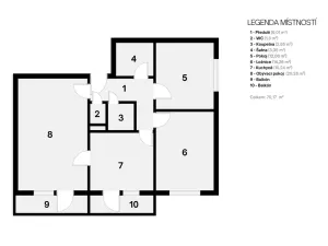Prodej bytu 3+1, Brno - Lesná, Třískalova, 72 m2