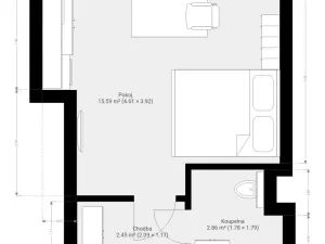 Pronájem bytu 1+kk, Brno, Hostinského, 25 m2