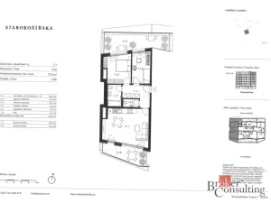Pronájem bytu 3+kk, Praha - Košíře, Starokošířská, 72 m2