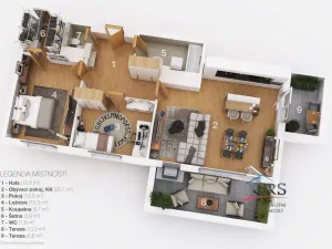 Prodej bytu 3+kk, Praha - Čakovice, Tryskovická, 92 m2