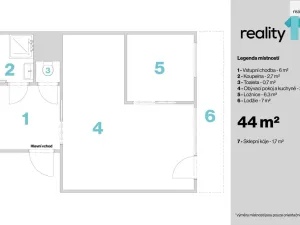 Prodej bytu 2+kk, Poděbrady - Poděbrady III, Kunštátská, 44 m2