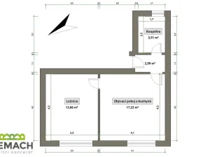 Pronájem bytu 2+kk, Uherské Hradiště - Mařatice, Sokolovská, 42 m2