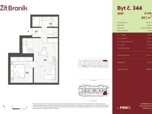 Prodej bytu 2+kk, Praha, Ke Krči, 45 m2