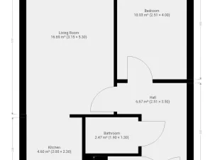 Pronájem bytu 2+kk, Praha - Petrovice, Lessnerova, 43 m2