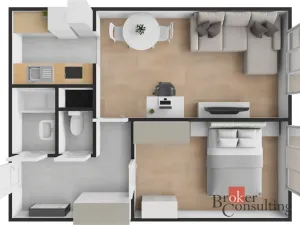 Prodej bytu 2+kk, Praha - Stodůlky, Bašteckého, 43 m2