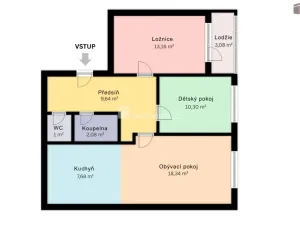 Prodej bytu 3+kk, Praha - Horní Počernice, Chodovická, 63 m2