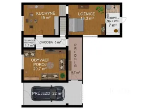 Prodej rodinného domu, Bernartice, Bechyňská, 156 m2