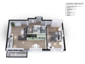 Pronájem bytu 2+kk, Ostrava - Výškovice, Staňkova, 50 m2