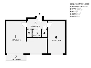 Pronájem bytu 2+kk, Ostrava - Výškovice, Staňkova, 50 m2