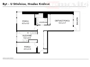 Prodej bytu 3+1, Hradec Králové, U Střelnice, 74 m2