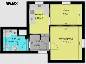 Pronájem bytu 2+kk, Křečhoř, 35 m2