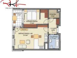 Pronájem bytu 2+kk, Praha, Stočesova, 54 m2