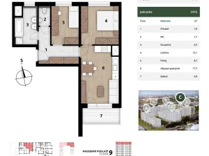 Prodej bytu 3+kk, Praha - Hostivař, U továren, 59 m2