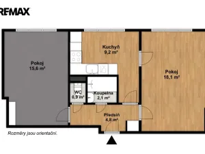 Pronájem bytu 2+1, Praha - Žižkov, Buková, 51 m2