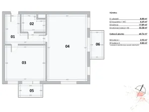 Prodej bytu 2+kk, Praha - Štěrboholy, Andersenova, 65 m2