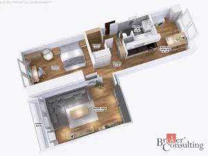 Pronájem bytu 2+1, Jablonec nad Nisou, Řetízková, 61 m2