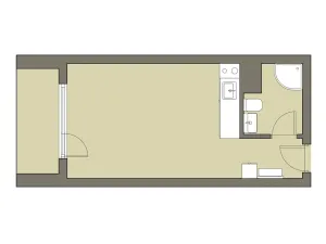 Pronájem bytu 1+kk, Brno, Opálkova, 26 m2