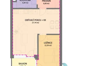 Pronájem bytu 2+kk, České Budějovice, U Lučního jezu, 57 m2