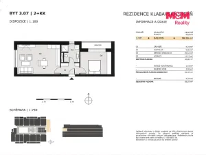 Prodej bytu 2+kk, Rokycany - Plzeňské Předměstí, Litohlavská, 59 m2
